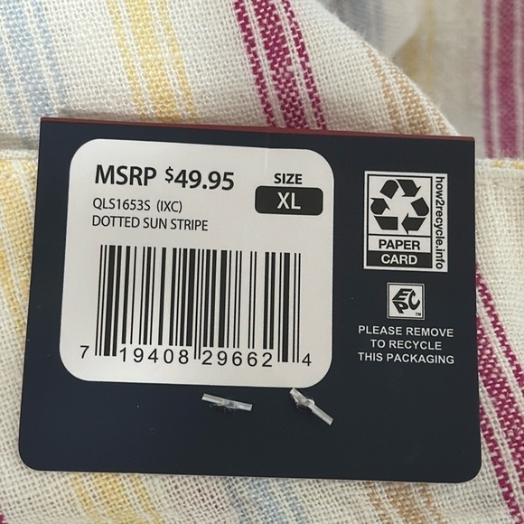 GAP Women's XL Linen Short Dotted Sun Stripe Multi Pull On Pockets NWT - Picture 10 of 15